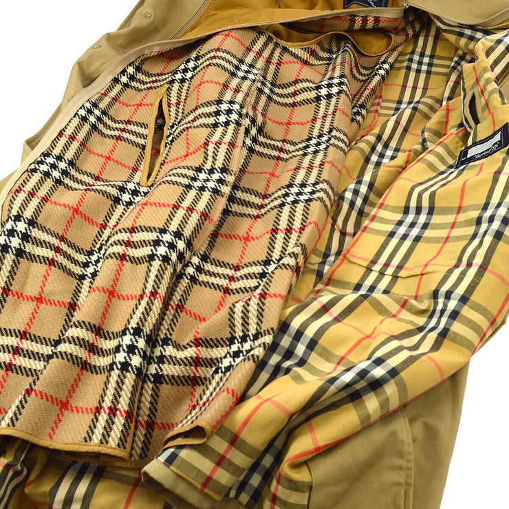 BURBERRY Single Breasted Long Sleeve Coat Jacket Brown Wool 03382