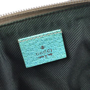 GUCCI GG Pattern Mini Hand Bag Blue Beige Canvas Leather 62747