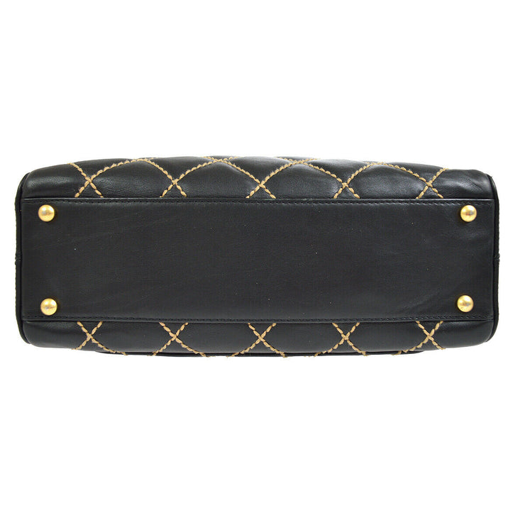 Chanel Wild Stitch Long Wallet-Black