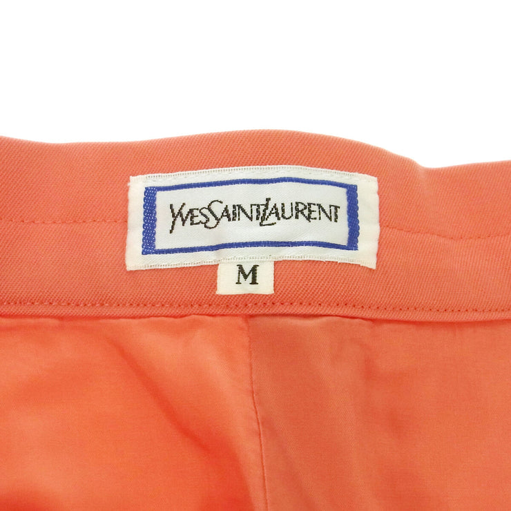 YVES SAINT LAURENT Vintage Slit Skirt Orange #M NR10674c