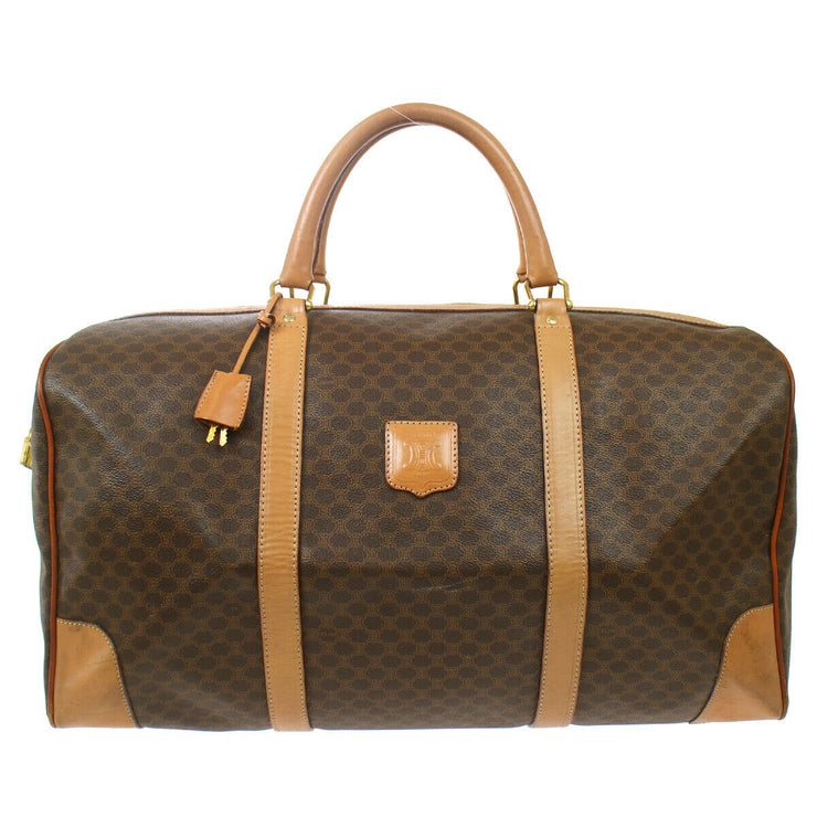 CELINE Macadam Travel Hand Boston Bag Brown PVC Leather M14 41989