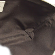 GUCCI GG Pattern Mini Handbag Beige White Canvas Leather 190393 497717 15099