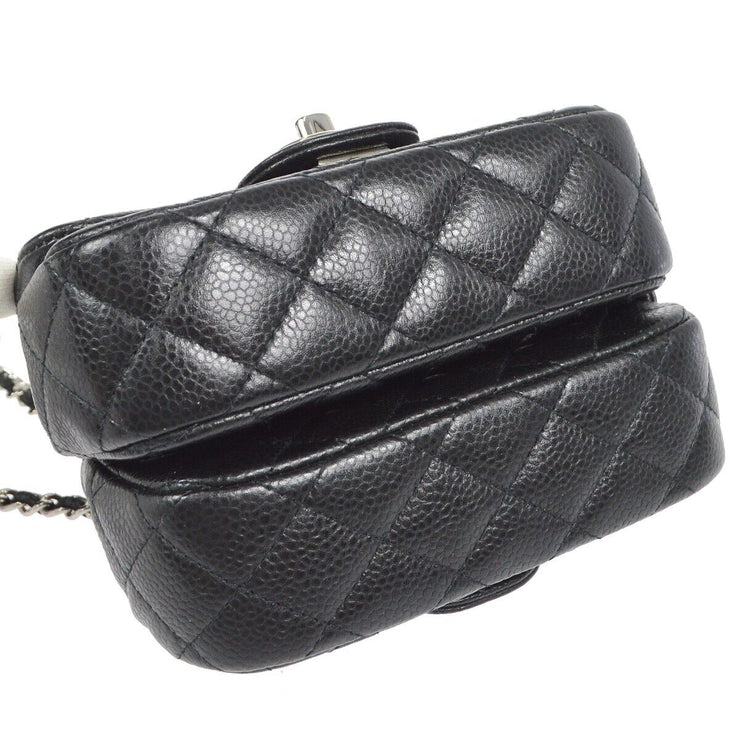 CHANEL Twin Classic Flap Shoulder Bag Black Caviar skin 15636735 87900