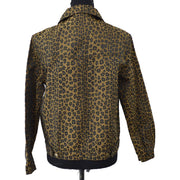 FENDI Vintage Leopard Pattern Long Sleeve Jacket Brown Black AK31694d