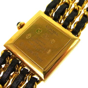 CHANEL CC Mademoiselle Watch Wristwatch Leather 18K #M Ladies BT08835