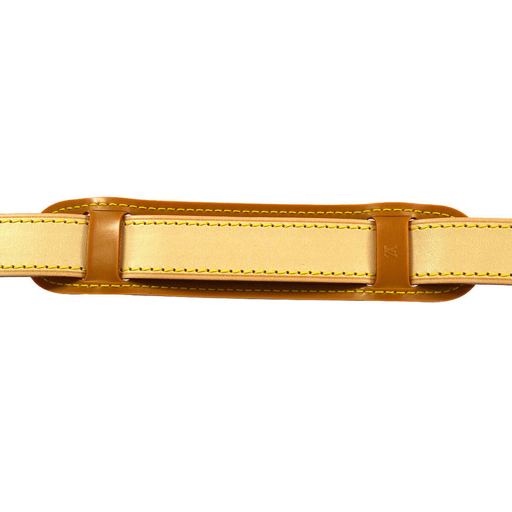 LOUIS VUITTON Logos Shoulder Strap Brown Leather Vintage NR14039d