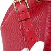 LOUIS VUITTON PETIT NOE DRAWSTRING SHOULDER BAG AR0944 RED EPI M44107 02119