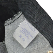 VERSACE Medusa Charm Straight Pants Black Cotton #26/40 Italy 00148