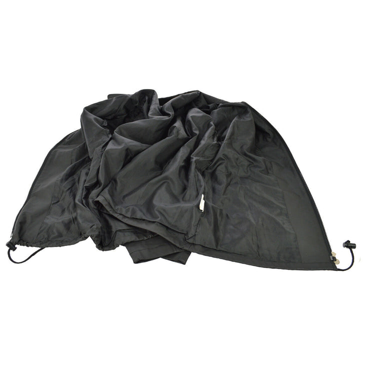 FENDI Vintage Logos Long Sleeve Coat Jacket Black Polyester S07375