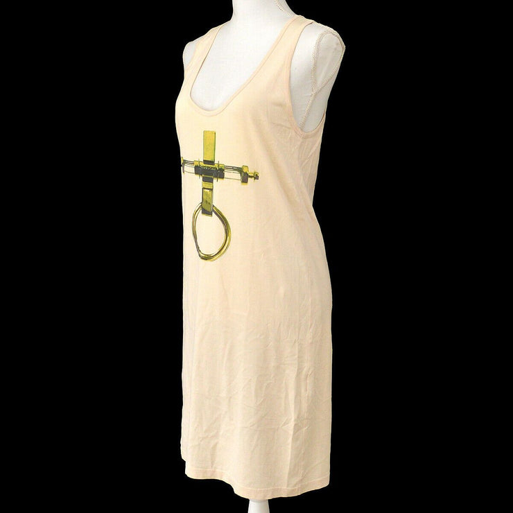 GIVENCHY 11U 2730 452 #S Sleeveless Dress Light Beige Cotton 00164