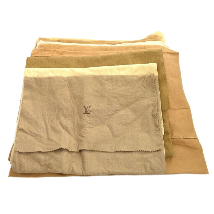 LOUIS VUITTON Dust Bag 10 Set Brown Beige 100% Cotton 65042