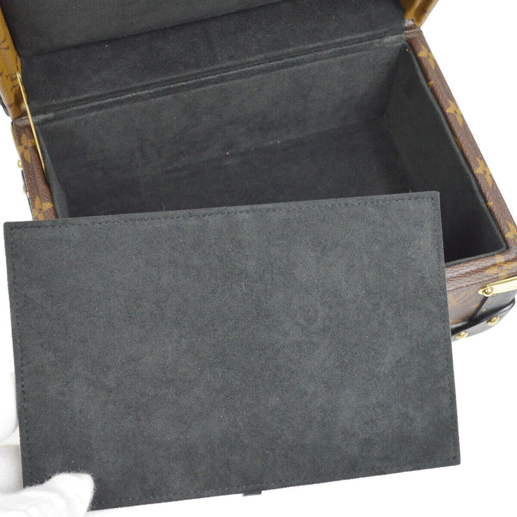 Louis Vuitton Rare Conffret Tresor 24 Monogram Box Jewelry Boite Trunk Case  1LA419