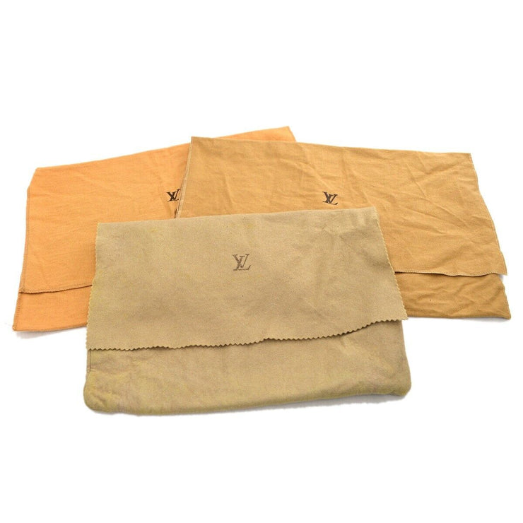 Louis Vuitton Dust Bag 10 Set Brown Beige 100% Cotton Authentic 88148