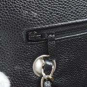 CHANEL Classic Double Flap Medium Shoulder Bag Black Caviar Skin 16304991 65473