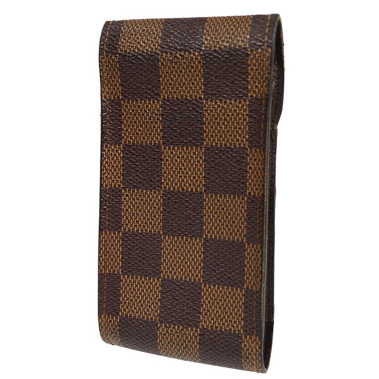 LOUIS VUITTON ETUI CIGARETTE CASE PURSE DAMIER EBENE N63024 CT1005 45069