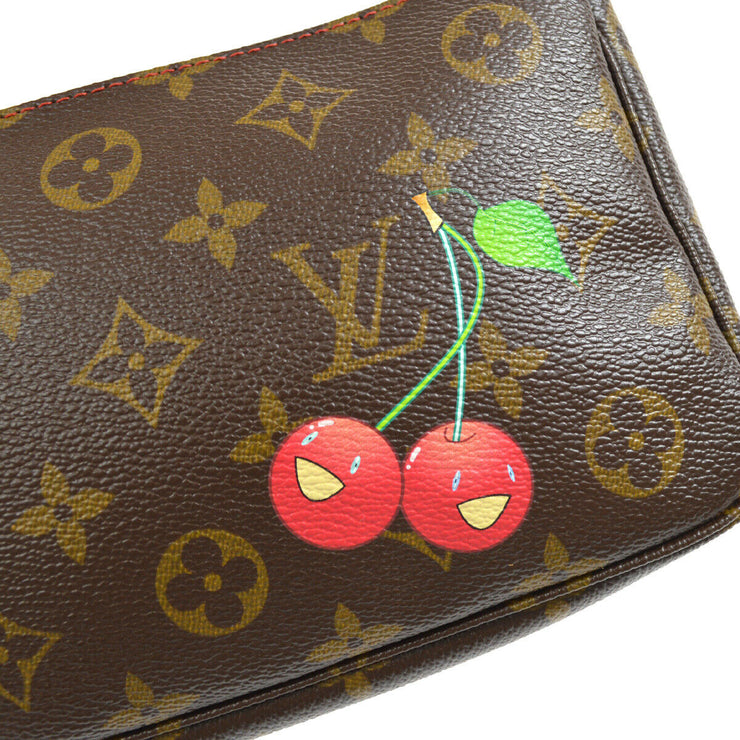 LOUIS VUITTON POCHETTE ACCESSOIRES HAND BAG MONOGRAM CHERRY M95008 90110