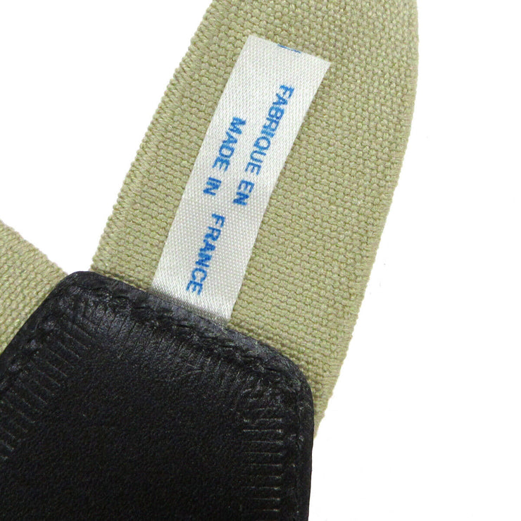RARE CHANEL CC Logos Suspenders Beige Accessories Authentic AK38589h