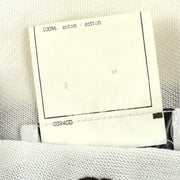 CHANEL 98P #40 V-Neck Sleeveless Knit Tops White Cotton Authentic 00143