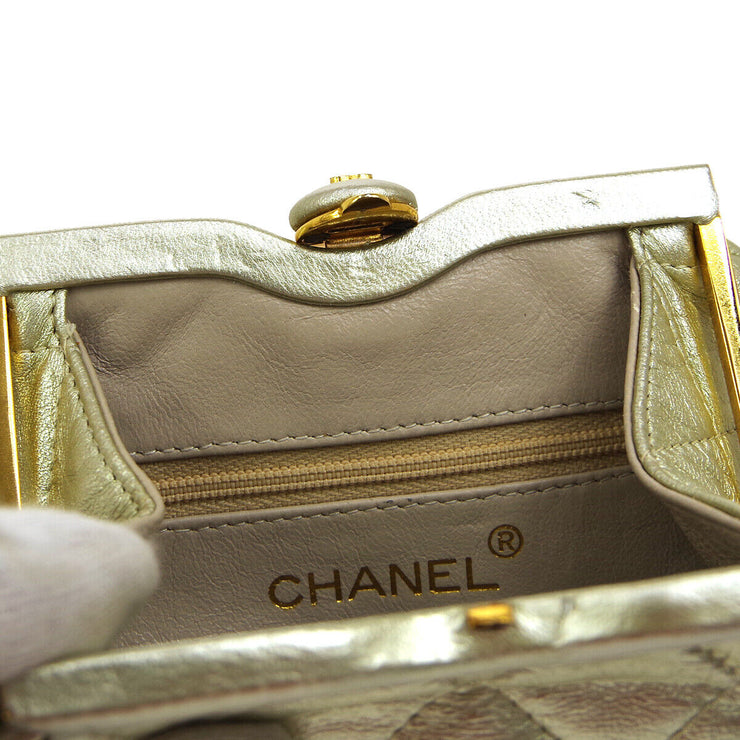 CHANEL Quilted Fringe CC Chain Waist Bum Bag 1721927 Purse Gold Leather GS02292i