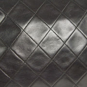 CHANEL Quilted CC Fringe Chain Handbag Purse Black Lambskin 3471368 70612