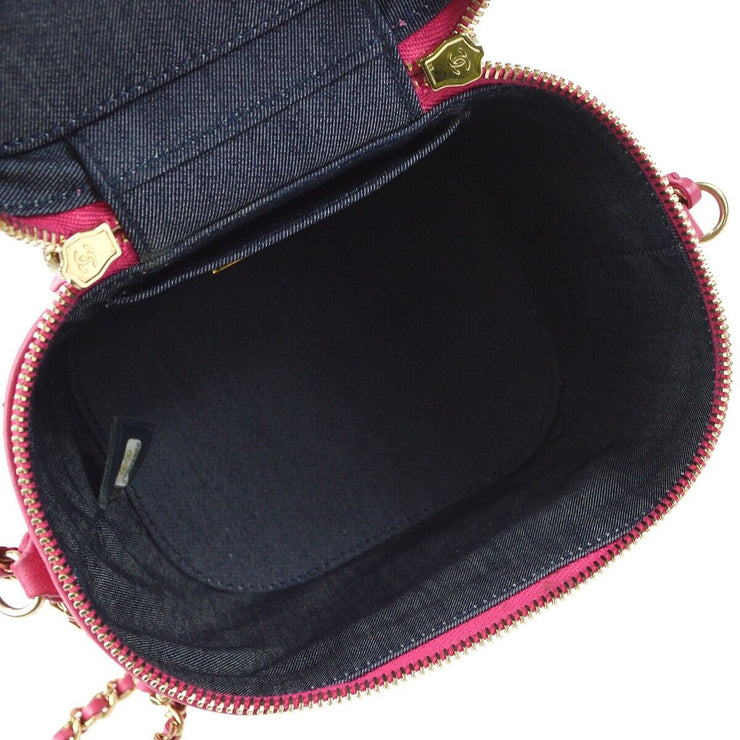 Chanel Vanity 2way Handbag Purse Pink Lambskin 27532922 67704