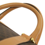 CELINE Macadam Travel Hand Bag M12 Brown PVC Leather 39724