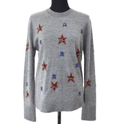 CHANEL Paris Dallas Star Long Sleeve Sweater Knit Gray #48 AK31859e